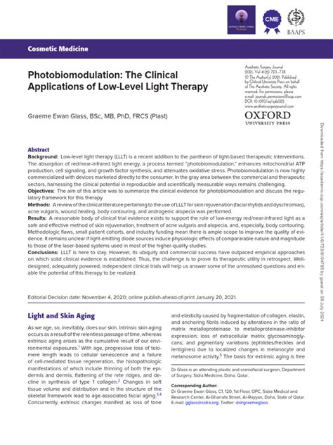 photobiomodulation stirling|Photobiomodulation: The Clinical Applications of Low.